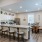 Apartment clubhouse with kitchen and bar stools